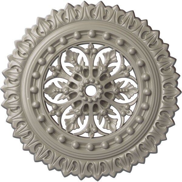 Ekena Millwork Sellek Ceiling Medallion (Fits Canopies up to 1 1/8"), 18 1/2"OD x 7/8"ID x 1 1/2"P, Pearl White CM18SKPWS - main